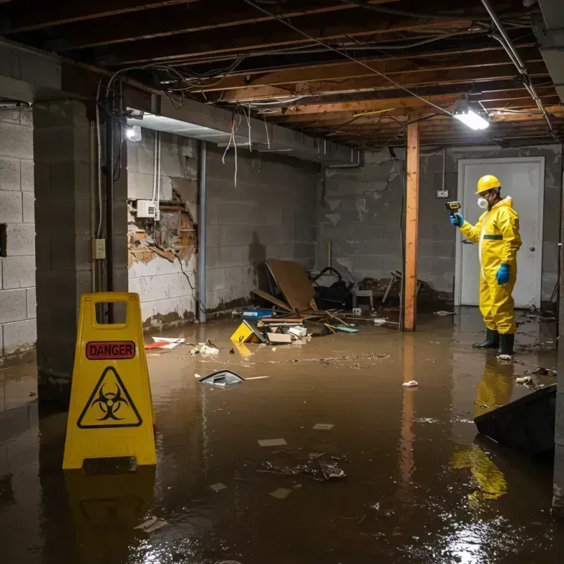 Flooded Basement Electrical Hazard in Penndel, PA Property